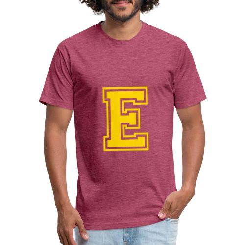 Letter E – Capital Athletic Alphabet Monogram - Unisex Poly/Cotton T-Shirt