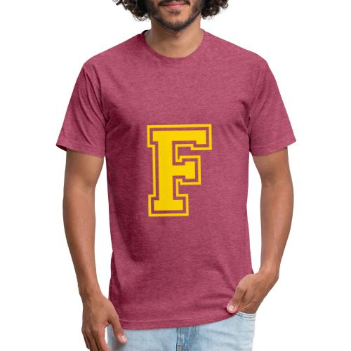 Letter F – Capital Athletic Alphabet Monogram - Unisex Poly/Cotton T-Shirt