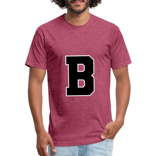Varsity Letter B Athletic Alphabet Graphic - Unisex Poly/Cotton T-Shirt