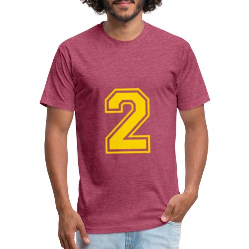 Number 2 in a classic athletic collegiate font - Unisex Poly/Cotton T-Shirt