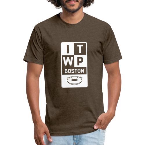 Secondary Vertical Banner - Men’s Fitted Poly/Cotton T-Shirt