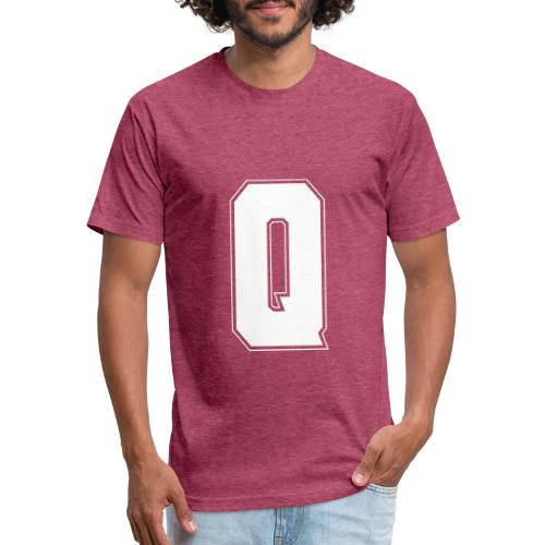 White Letter Q – Varsity Alphabet Monogram - Unisex Poly/Cotton T-Shirt