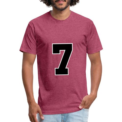Varsity Number 7 Athletic Look - Unisex Poly/Cotton T-Shirt