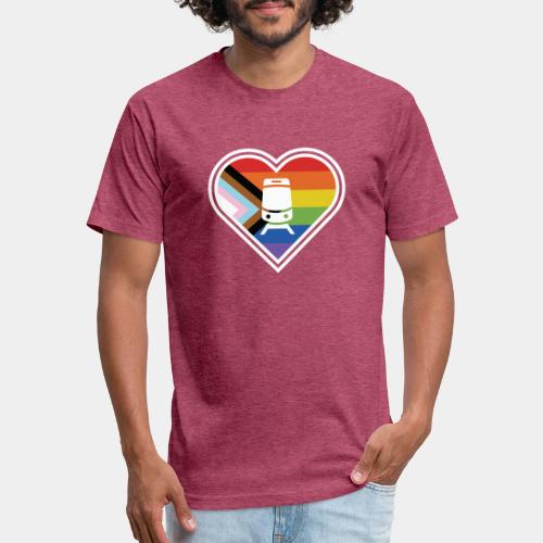 Small Pride Streetcar Heart - Unisex Poly/Cotton T-Shirt