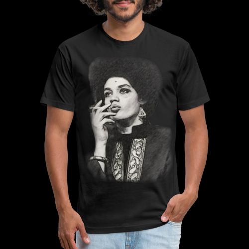 Lady Panther Smoking - Fitted Cotton/Poly T-Shirt by Next Level