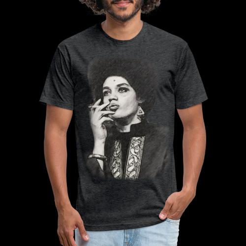 Lady Panther Smoking - Fitted Cotton/Poly T-Shirt by Next Level