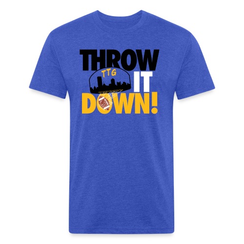 Throw it Down! (Turnover Dunk) - Fitted Cotton/Poly T-Shirt by Next Level