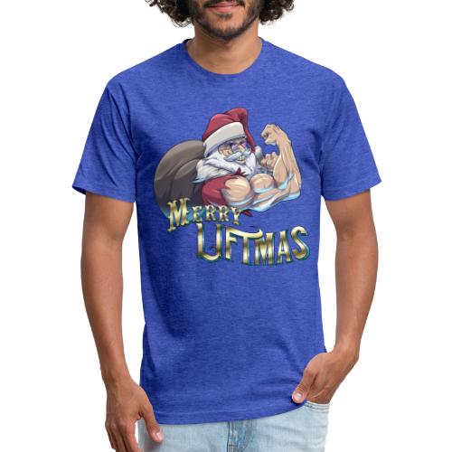 Merry Liftmas by Pheasyque ! (Limited Ed. Design) - Fitted Cotton/Poly T-Shirt by Next Level