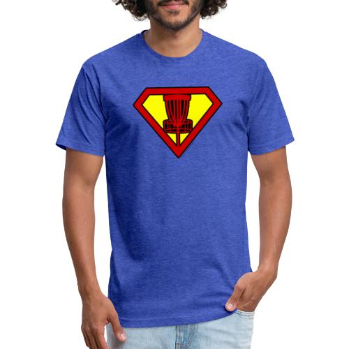 Super Hero Disc Golfer Shirt and Gifts - Fitted Cotton/Poly T-Shirt by Next Level