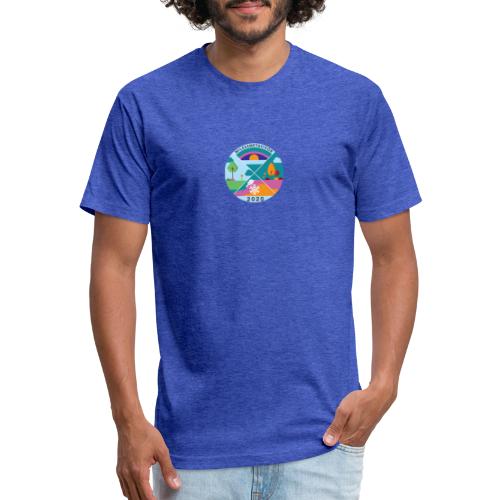 Miles4METAvivor Virtual Race Medal Design 2020 - Fitted Cotton/Poly T-Shirt by Next Level