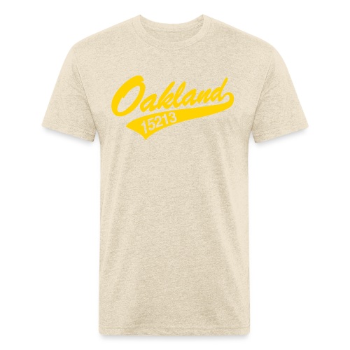 oakland script - Men’s Fitted Poly/Cotton T-Shirt