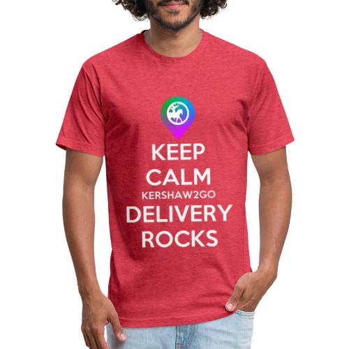 Keep Calm KC2Go Delivery Rocks - Fitted Cotton/Poly T-Shirt by Next Level