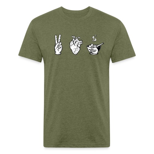 Peace Love and Soups - Fitted Cotton/Poly T-Shirt by Next Level