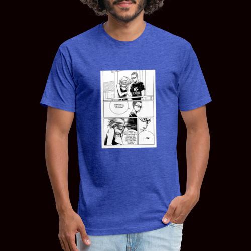 OD comic strip logo - Fitted Cotton/Poly T-Shirt by Next Level