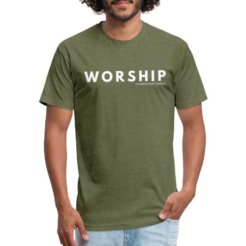 WORSHIP Foundation Church - Fitted Cotton/Poly T-Shirt by Next Level