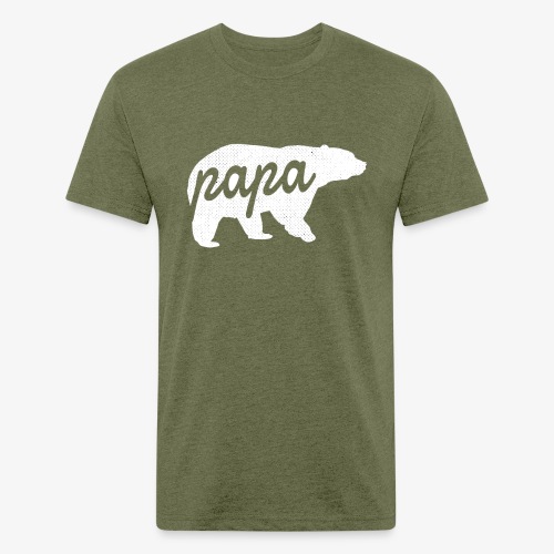 Papa Bear - Men’s Fitted Poly/Cotton T-Shirt