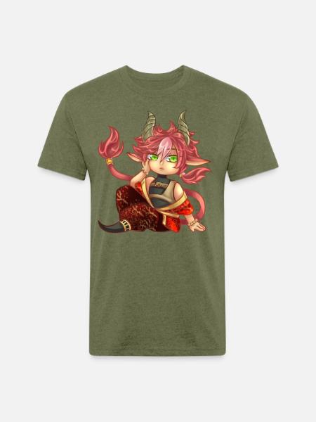 Ox Lunar Zodiac - Unisex Poly/Cotton T-Shirt - heather military green