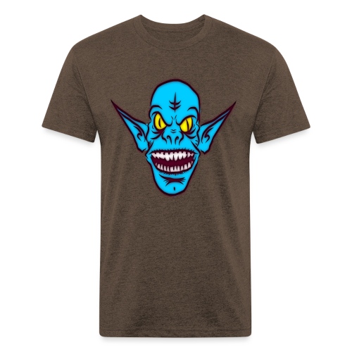 Alien Troll - Men’s Fitted Poly/Cotton T-Shirt