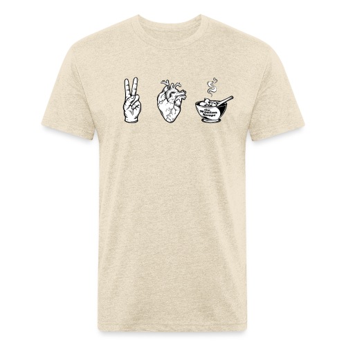 Peace Love and Soups - Men’s Fitted Poly/Cotton T-Shirt