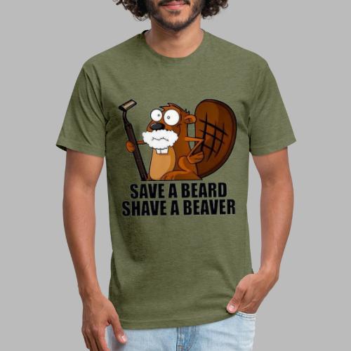 SAVE A BEARD - Men’s Fitted Poly/Cotton T-Shirt