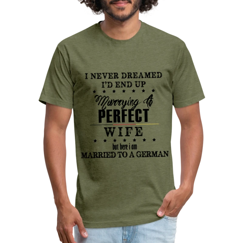 Perfect German Wife - Men’s Fitted Poly/Cotton T-Shirt