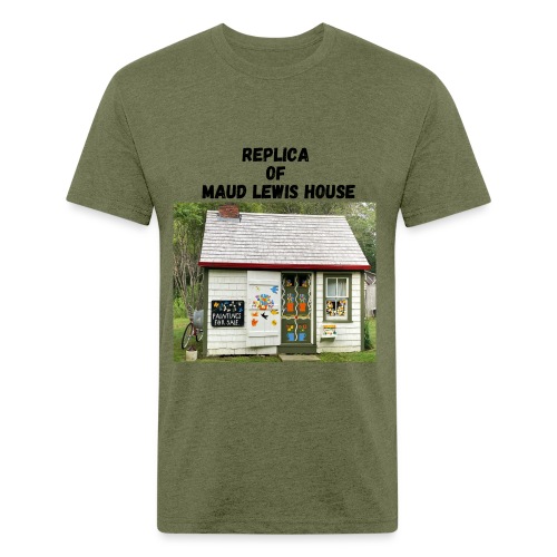 Replica of the Maud Lewis House - Fitted Cotton/Poly T-Shirt by Next Level