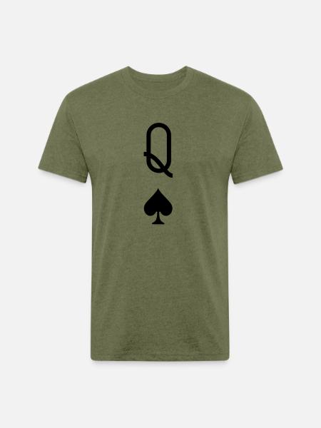Queen of Spades - Unisex Poly/Cotton T-Shirt - heather military green
