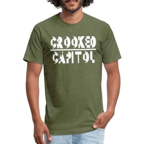 Crooked Capitol 2 - Men’s Fitted Poly/Cotton T-Shirt