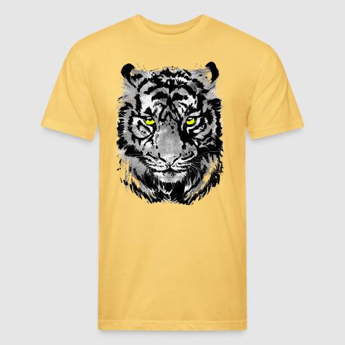 Gray Tiger Head Drawing - Black and white Tiger - Unisex Poly/Cotton T-Shirt