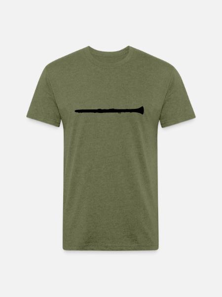 clarinet - Unisex Poly/Cotton T-Shirt - heather military green