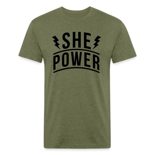 She Power - Fitted Cotton/Poly T-Shirt by Next Level
