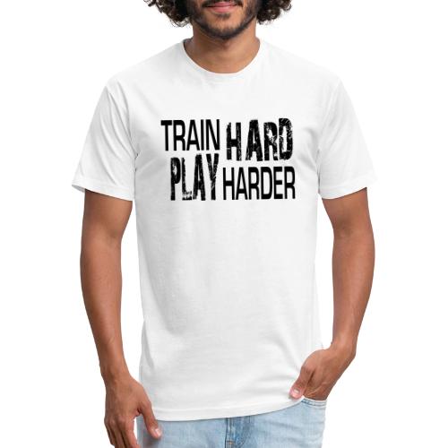 TRAIN HARD PLAY HARDER - Unisex Poly/Cotton T-Shirt