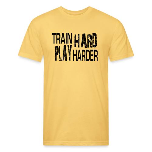 TRAIN HARD PLAY HARDER - Unisex Poly/Cotton T-Shirt
