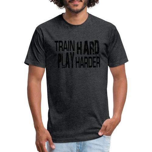 TRAIN HARD PLAY HARDER - Unisex Poly/Cotton T-Shirt