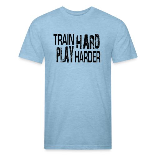 TRAIN HARD PLAY HARDER - Unisex Poly/Cotton T-Shirt