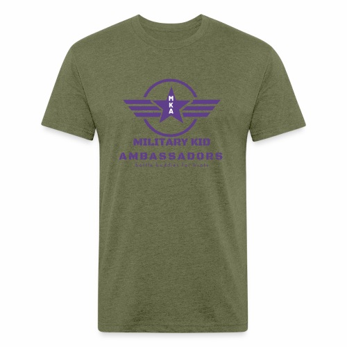 Military Kid Ambassador Purple Logo - Men’s Fitted Poly/Cotton T-Shirt
