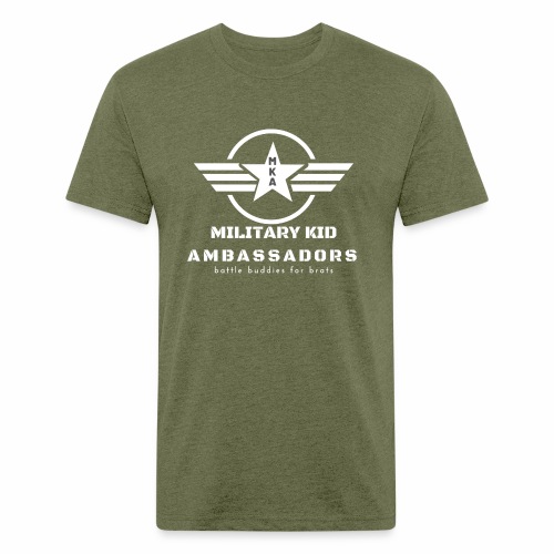 Military Kid Ambassador White - Fitted Cotton/Poly T-Shirt by Next Level