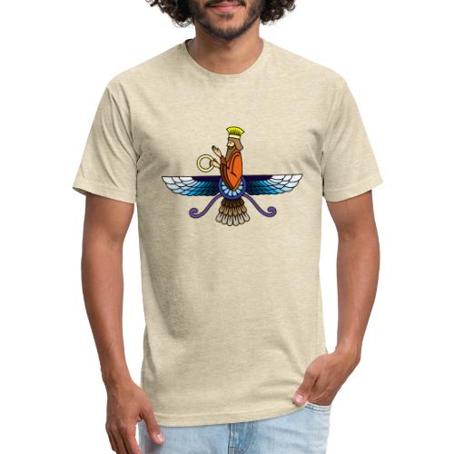 Faravahar and colors 6 - Men’s Fitted Poly/Cotton T-Shirt