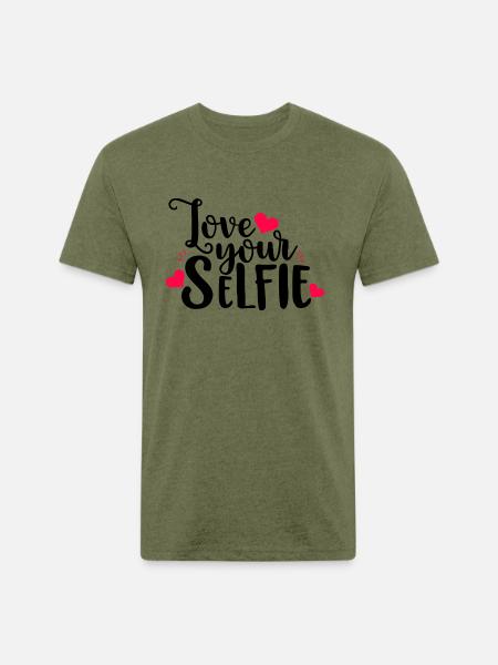Love Your Selfie - Unisex Poly/Cotton T-Shirt - heather military green