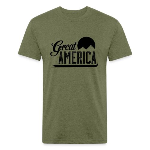 Great America Logo Black 01 - Unisex Poly/Cotton T-Shirt