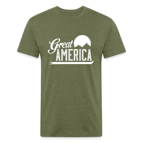 Great America Logo White - Unisex Poly/Cotton T-Shirt