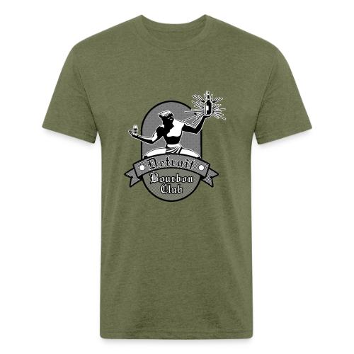Detroit Bourbon Logo in Black & White - Unisex Poly/Cotton T-Shirt