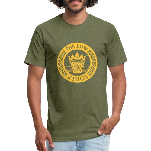 Gold logo - Men’s Fitted Poly/Cotton T-Shirt