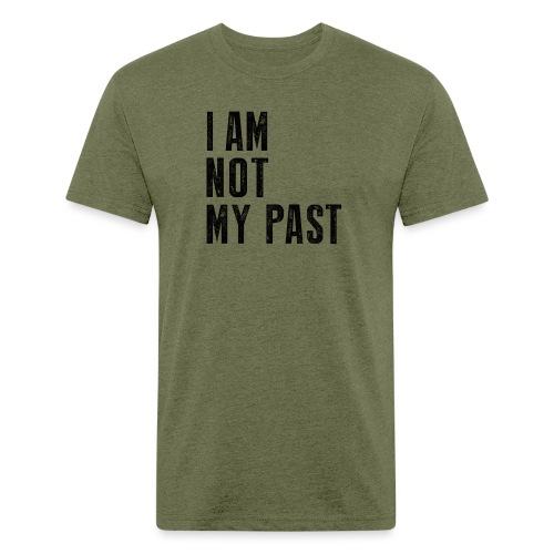 I AM NOT MY PAST (Black Type) Affirmation Tee - Men’s Fitted Poly/Cotton T-Shirt