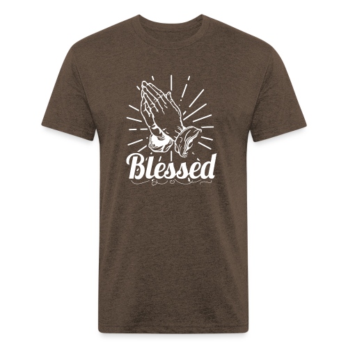 Blessed (White Letters) - Men’s Fitted Poly/Cotton T-Shirt