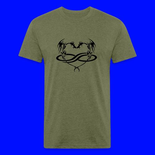 Polydragon (black) - Unisex Poly/Cotton T-Shirt