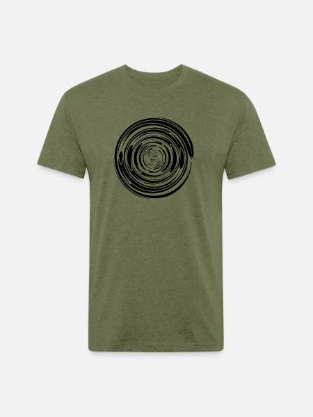 Abstract Vortex 17 - Unisex Poly/Cotton T-Shirt - heather military green