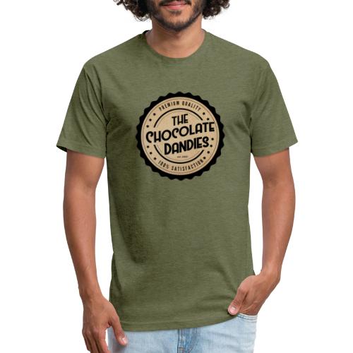 Chocolate Dandies Logo Large w Kraft - Men’s Fitted Poly/Cotton T-Shirt
