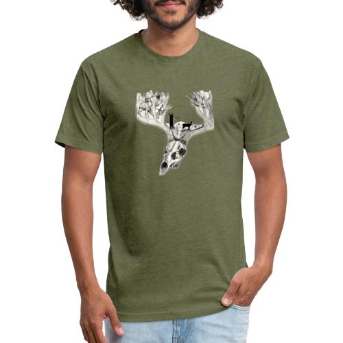 Antler Master - Fitted Cotton/Poly T-Shirt by Next Level