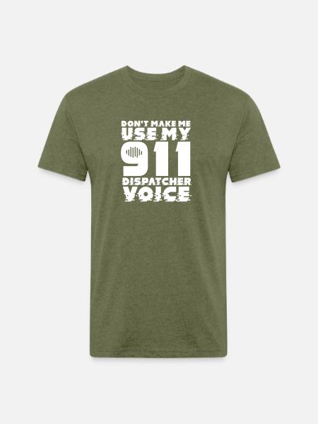 911 Dispatcher Emergency Dispatcher - Unisex Poly/Cotton T-Shirt - heather military green